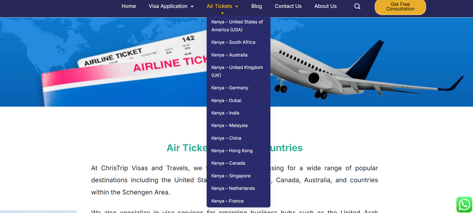 Christrips air ticketing assistance