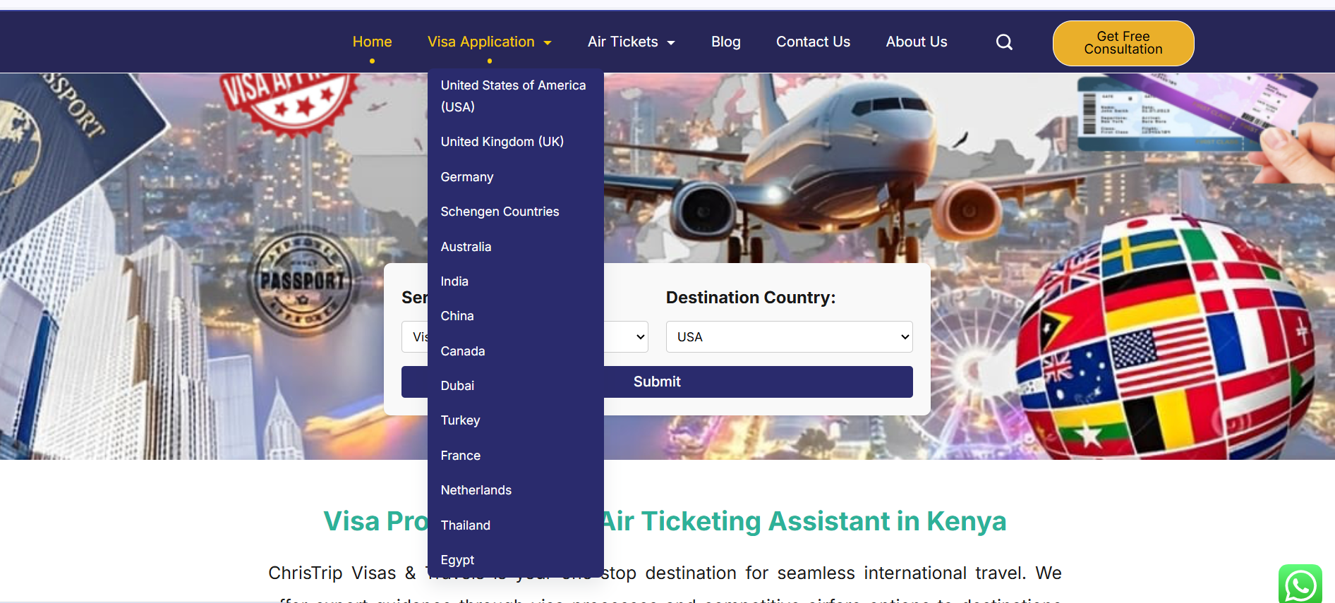 Christrip visa assistance